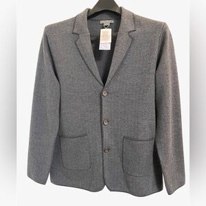 Daniel Cremieux Charcoal Herringbone Men’s Knit Blazer Size L NWT